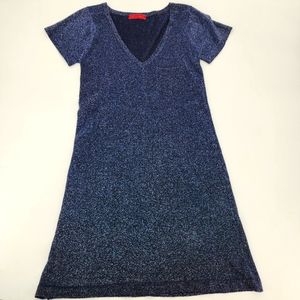 Charlotte Tarantola Sparky Blue/Silver Light Knit Dress Size S